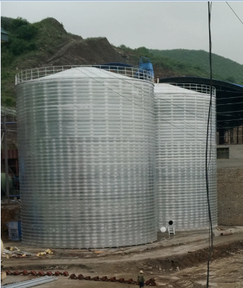 九江粮食钢板仓的安装全过程不用热焊接